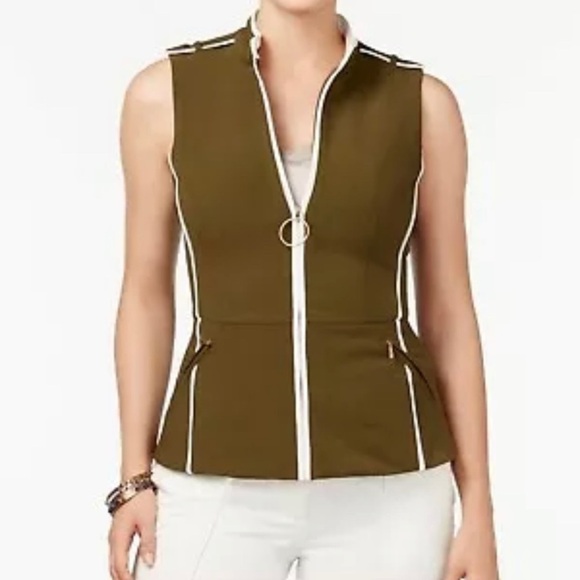 XOXO womens embroirdered zip up vest size L - Picture 1 of 4